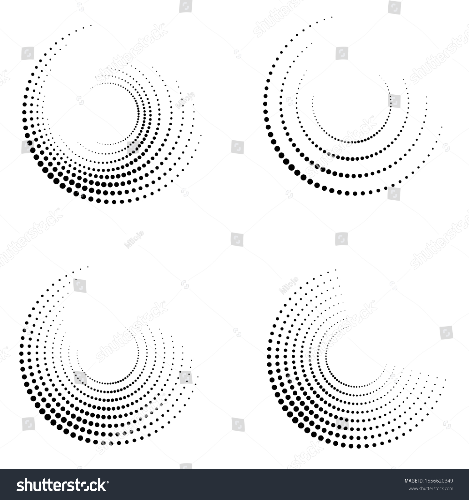 Halftone Dots In Circle Form Round Logo Royalty Free Stock Vector