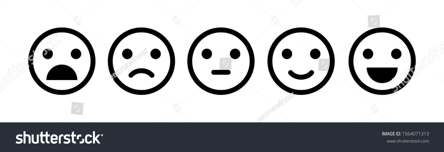 Emoji Icon Set Of Satisfaction Level Simple Royalty Free Stock