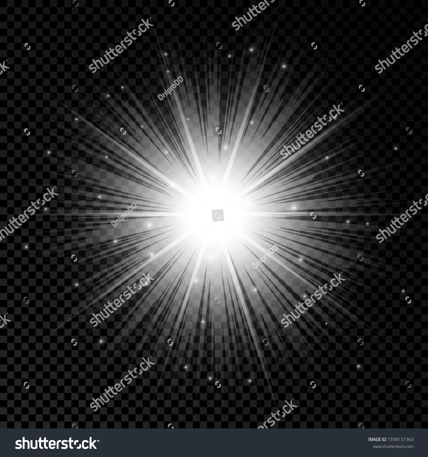 Light Effect Of Lens Flares White Glowing Royalty Free Stock Vector Avopix