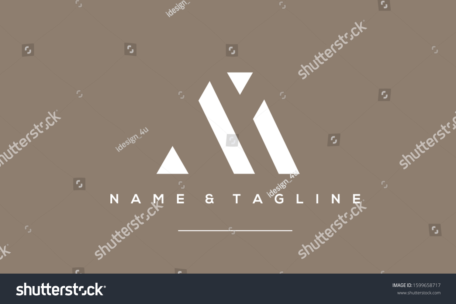 Alphabet Letters Monogram Logo AI IA A And I Royalty Free Stock