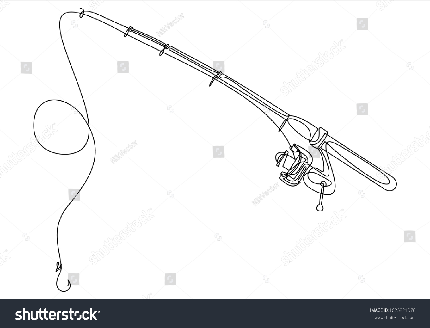 One Continuous Drawn Single Art Line Sketch Royalty Free Stock Vector