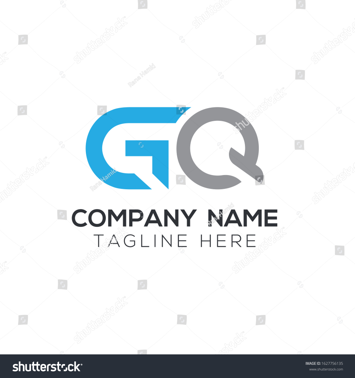 Gq Creative Letter Logo Design Vector Template Royalty Free Stock