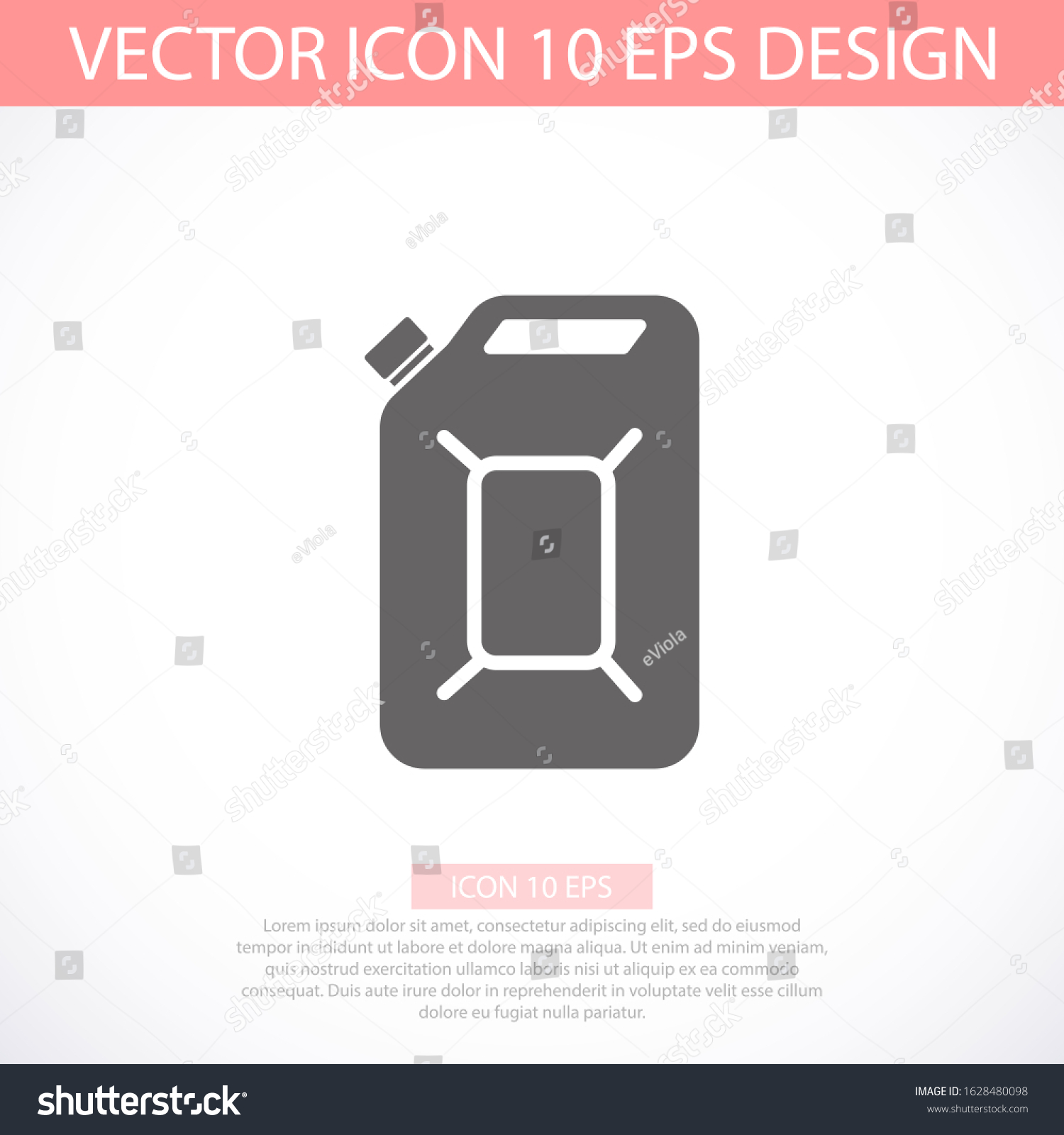 Oil Canister Icon Gasoline Icons Vector Simple Royalty Free Stock