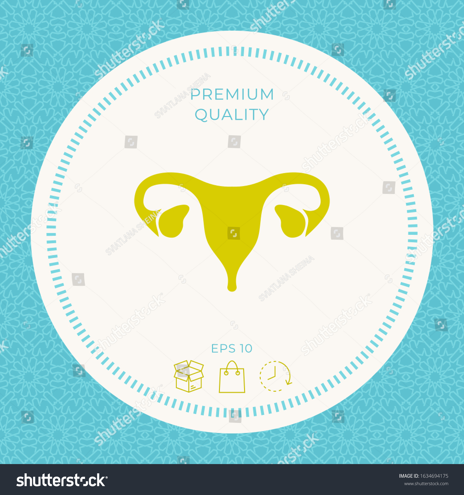 Human Organs Female Uterus Icon Royalty Free Stock Vector 1634694175