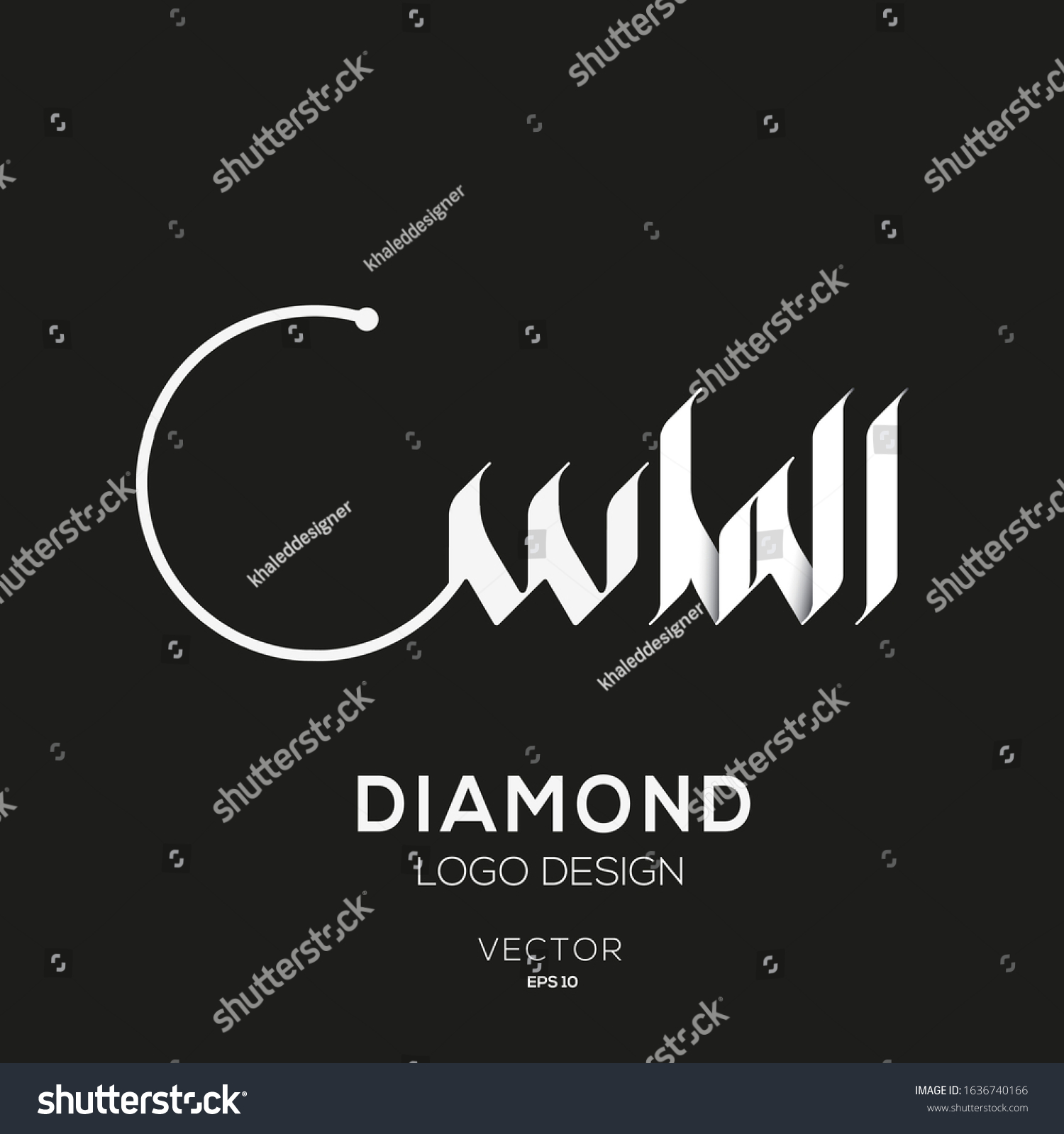 Creative Arabic Text Mean In English Diamond Royalty Free Stock