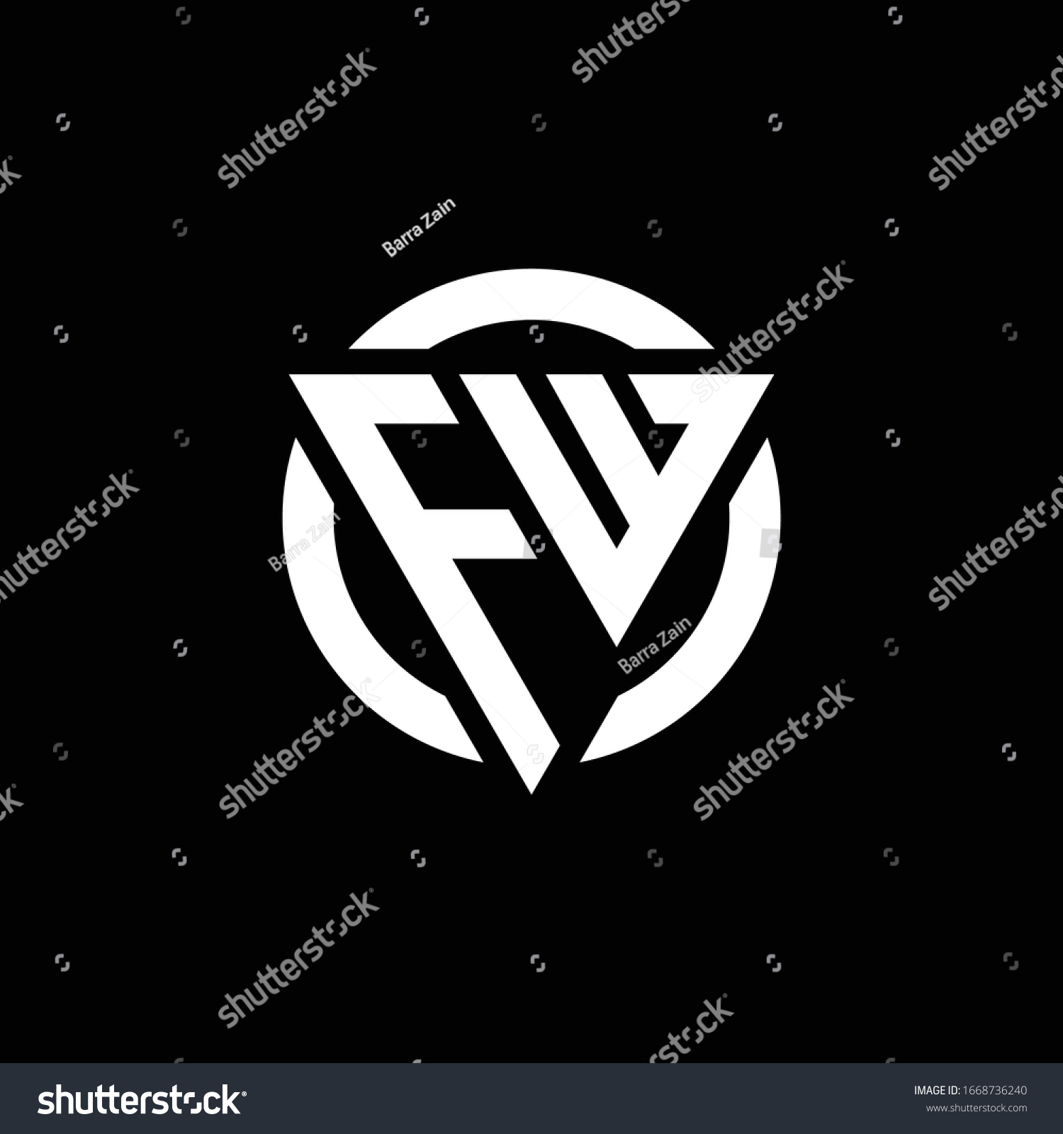 Logo With Triangle Shape And Circle Rounded Royalty Free Stock Vector