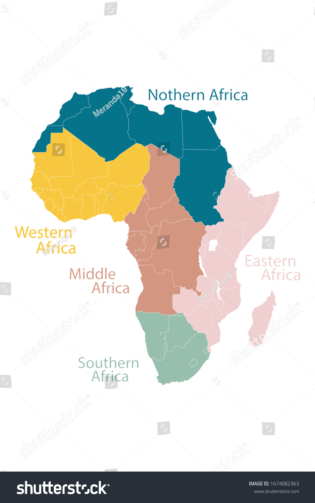 Map Of Africa Vector Illustration Royalty Free Stock Vector