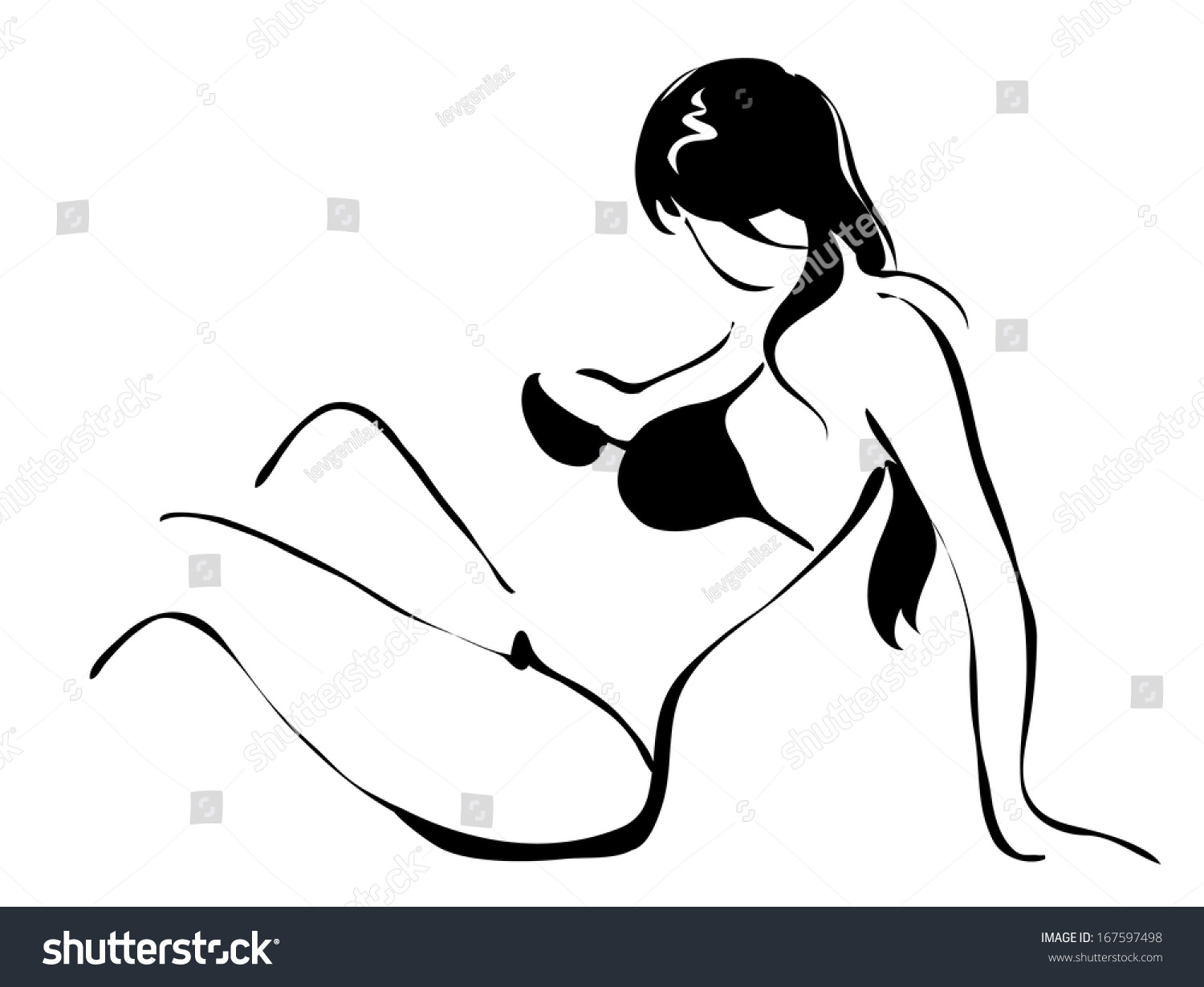 Erotic Illustration Of Naked Woman Royalty Free Stock Vector Avopix