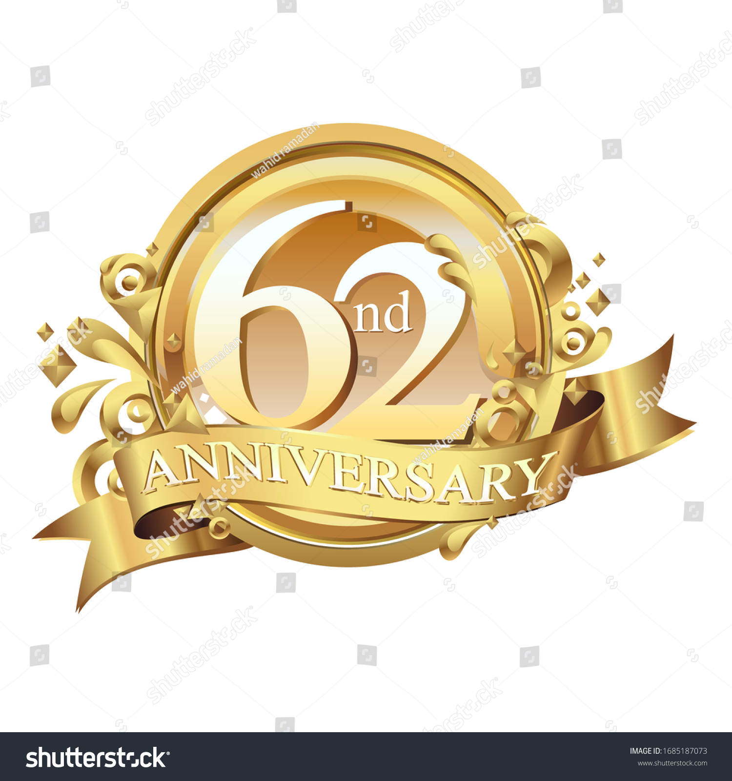 Years Golden Anniversary Logo Celebration Royalty Free Stock