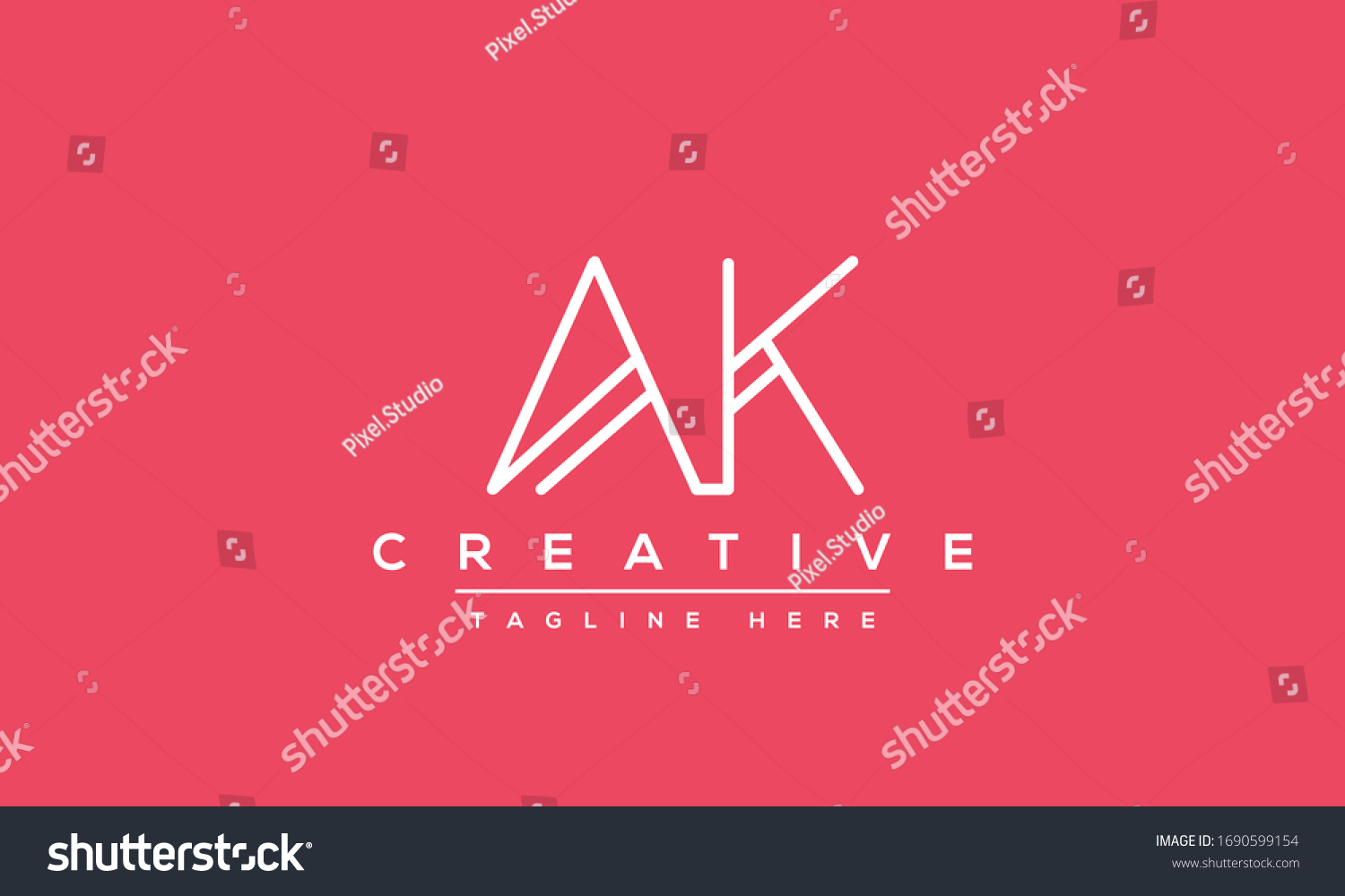 Modern Letters AK A K Logo Design Template Royalty Free Stock Vector