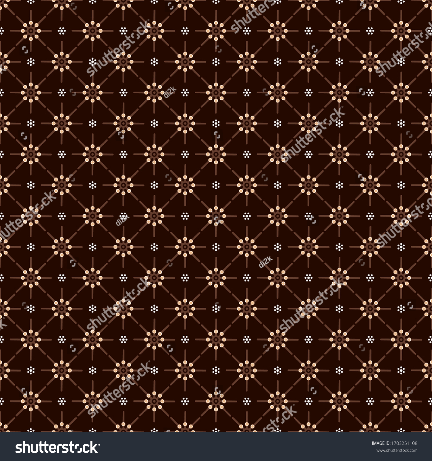 Truntum Motif Batik Seamless Pattern Traditional Royalty Free Stock