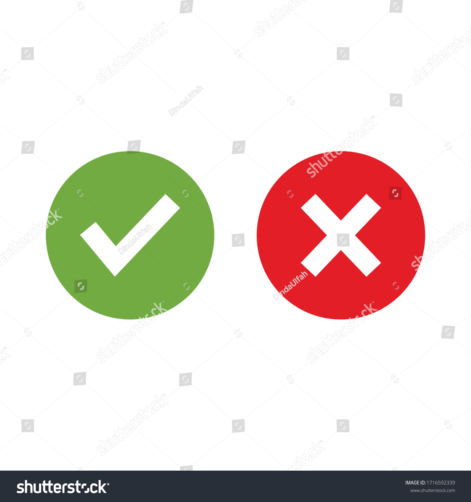 Check Mark And Cross Mark Icon Vector Check Royalty Free Stock