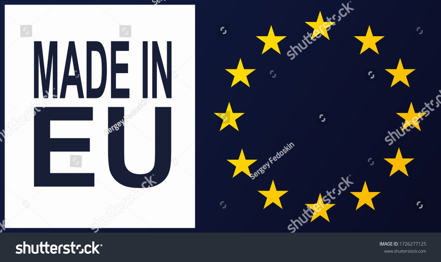 Made In Eu Quality Certificate Label European Royalty Free Stock