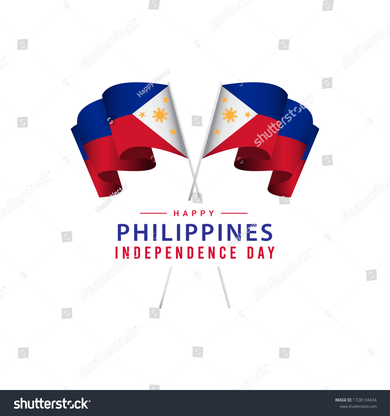 Philippines Independence Day Vector Template Royalty Free Stock