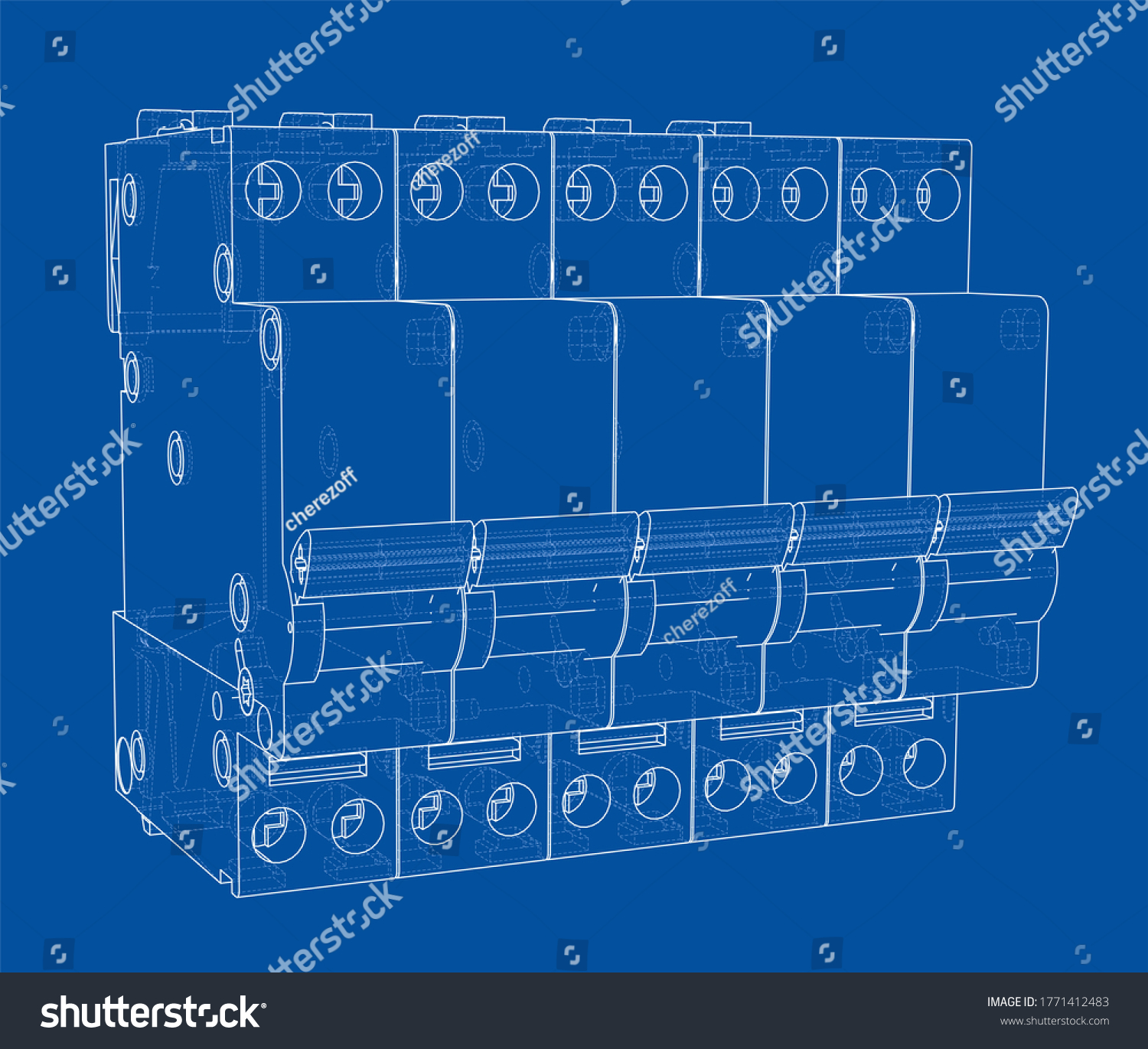 Automatic Circuit Breaker Concept D Royalty Free Stock Photo