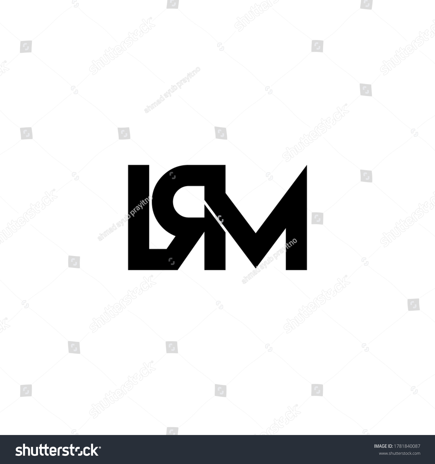 Lrm Letter Original Monogram Logo Design Royalty Free Stock Vector