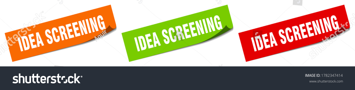 Idea Screening Sticker Idea Screening Square Royalty Free Stock