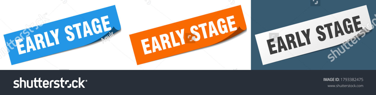 Early Stage Paper Peeler Sign Set Early Stage Royalty Free Stock