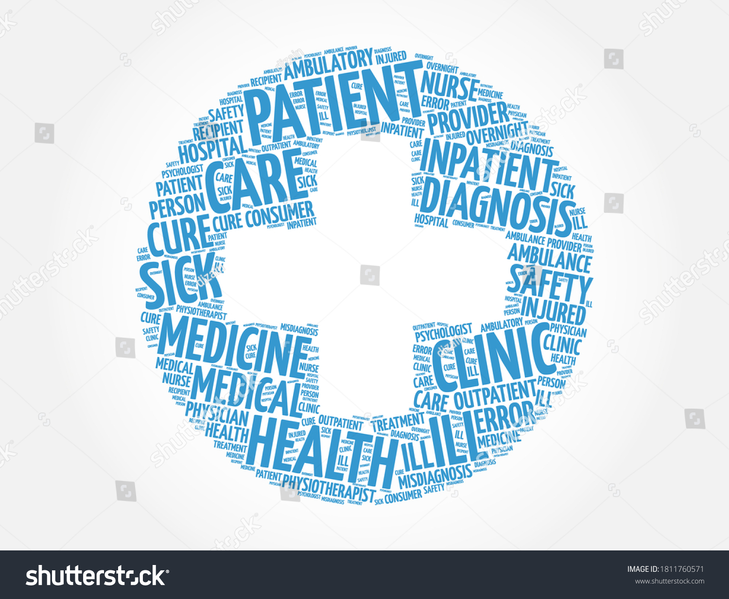 Patient Word Cloud Collage Health Concept Royalty Free Stock Vector