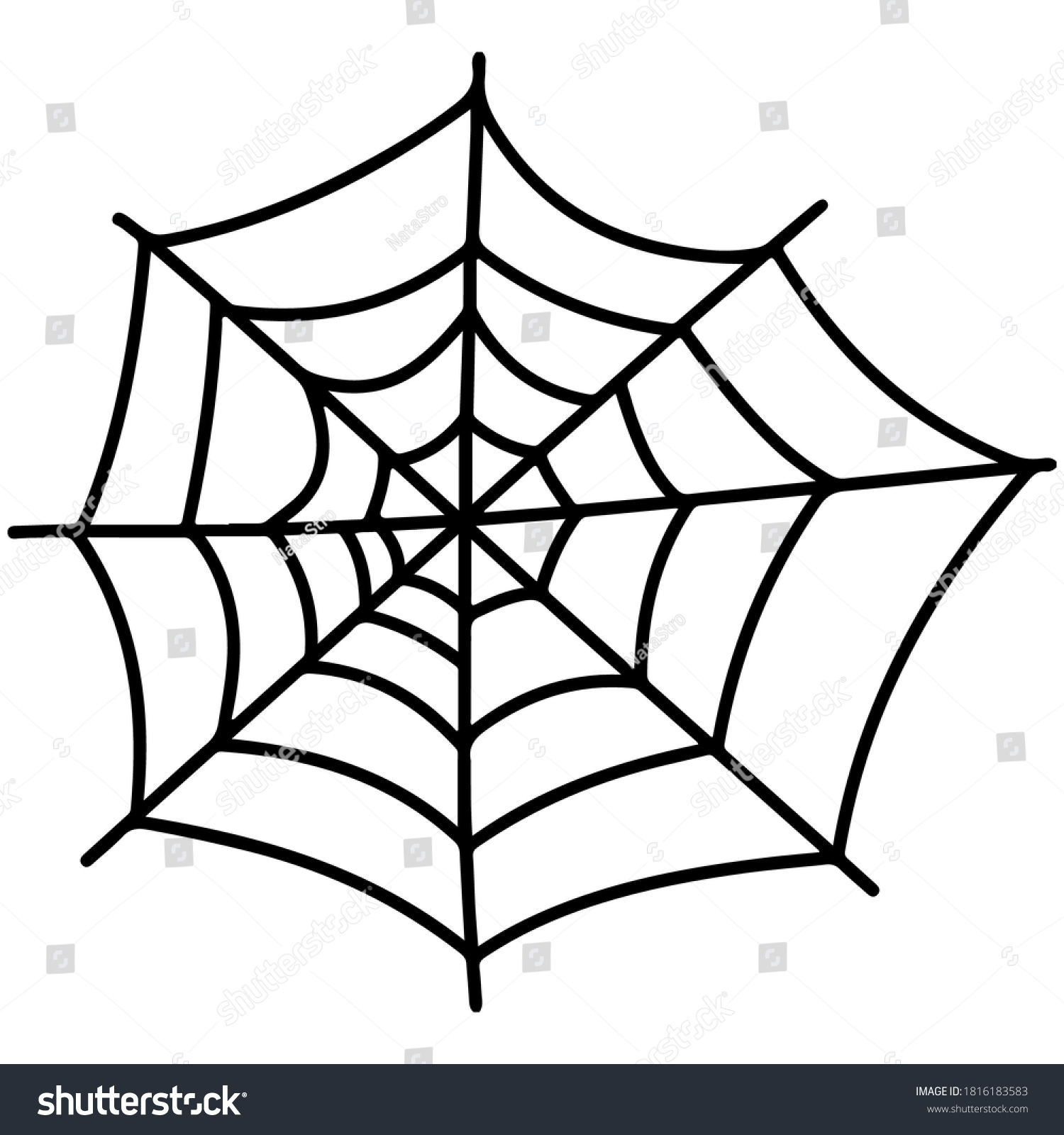 Spider Web For Halloween And Game Design Royalty Free Stock Vector