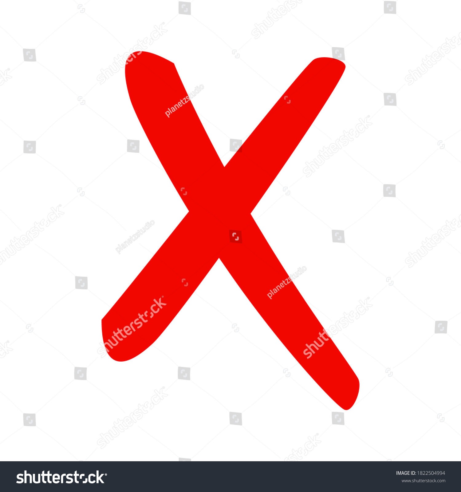 Check Mark Icon Red Cross Flat Simbol X Royalty Free Stock Vector Avopix