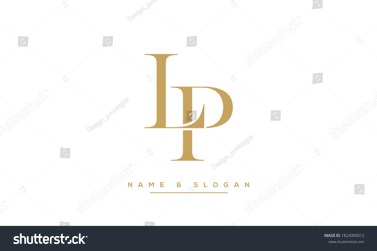 Lp Pl Alphabet Letters Logo Monogram Royalty Free Stock Vector