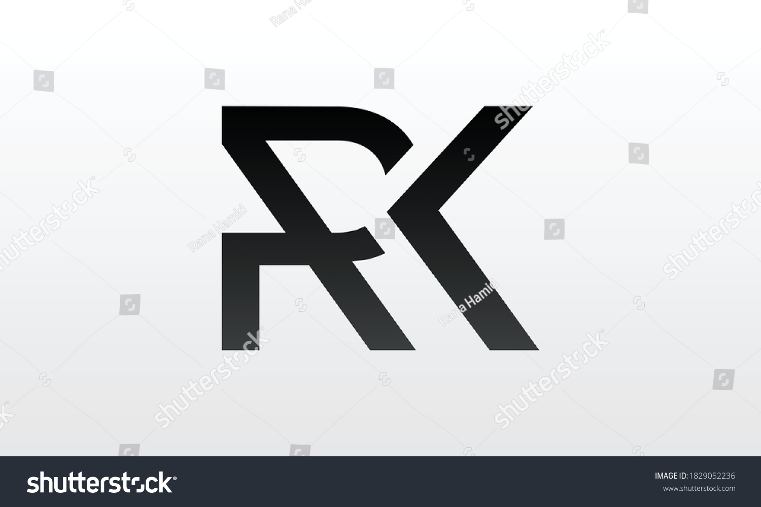 Initial Rk Letter Logo With Creative Modern Royalty Free Stock Vector