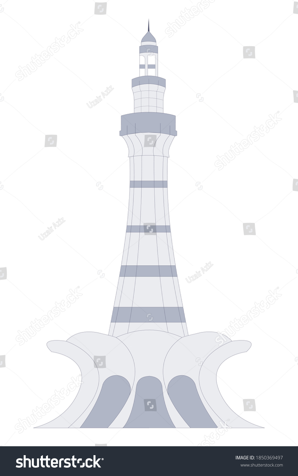 Vector Of Minar E Pakistan Lahore Royalty Free Stock Vector