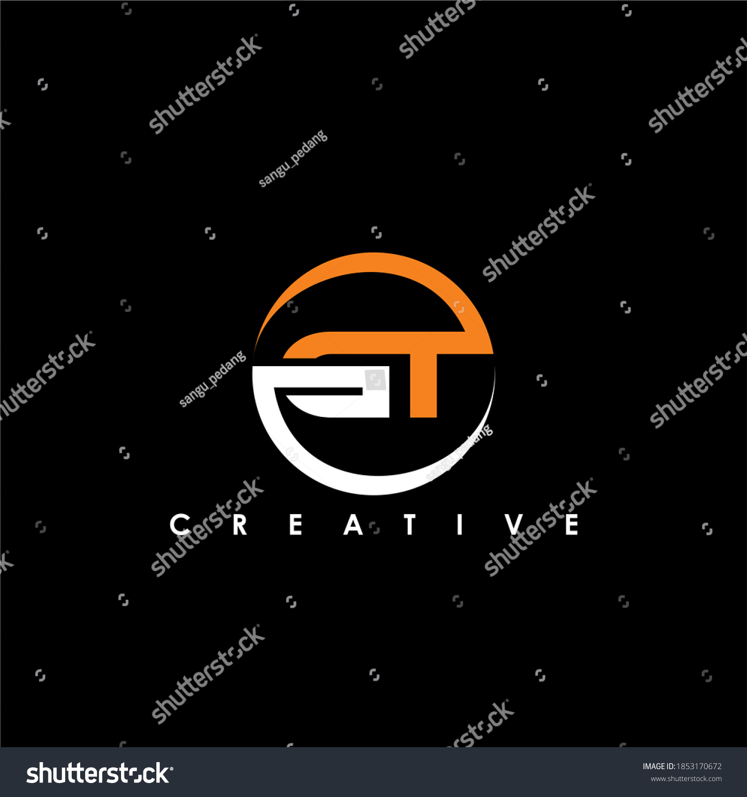 Gt Letter Initial Logo Design Template Vector Royalty Free Stock