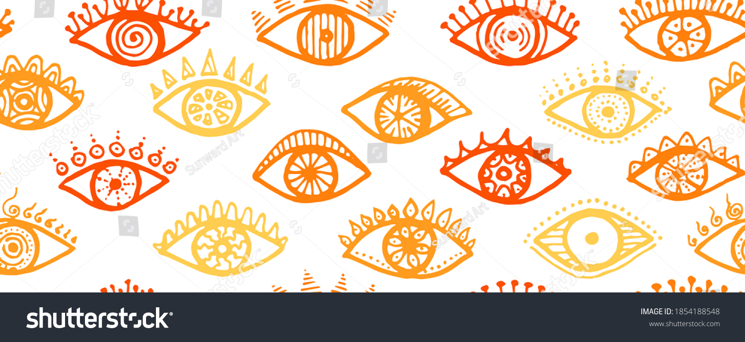 Different Human Eyes Abstract Repeatable Royalty Free Stock Vector