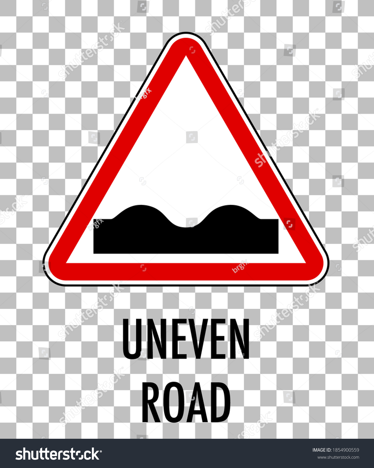 Red Traffic Sign On Transparent Background Royalty Free Stock Vector