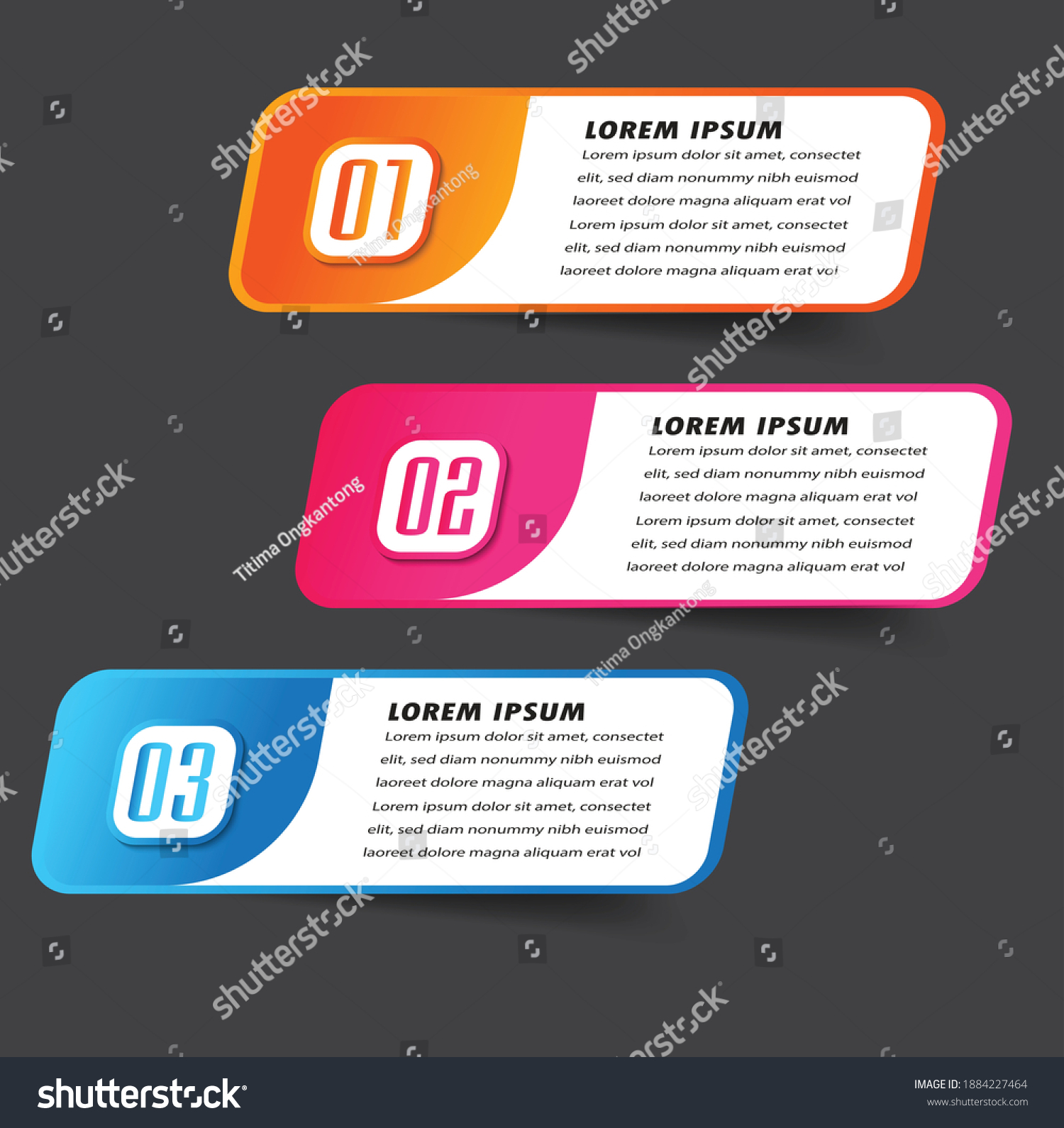 Modern Text Box Template Banner Infographics Royalty Free Stock