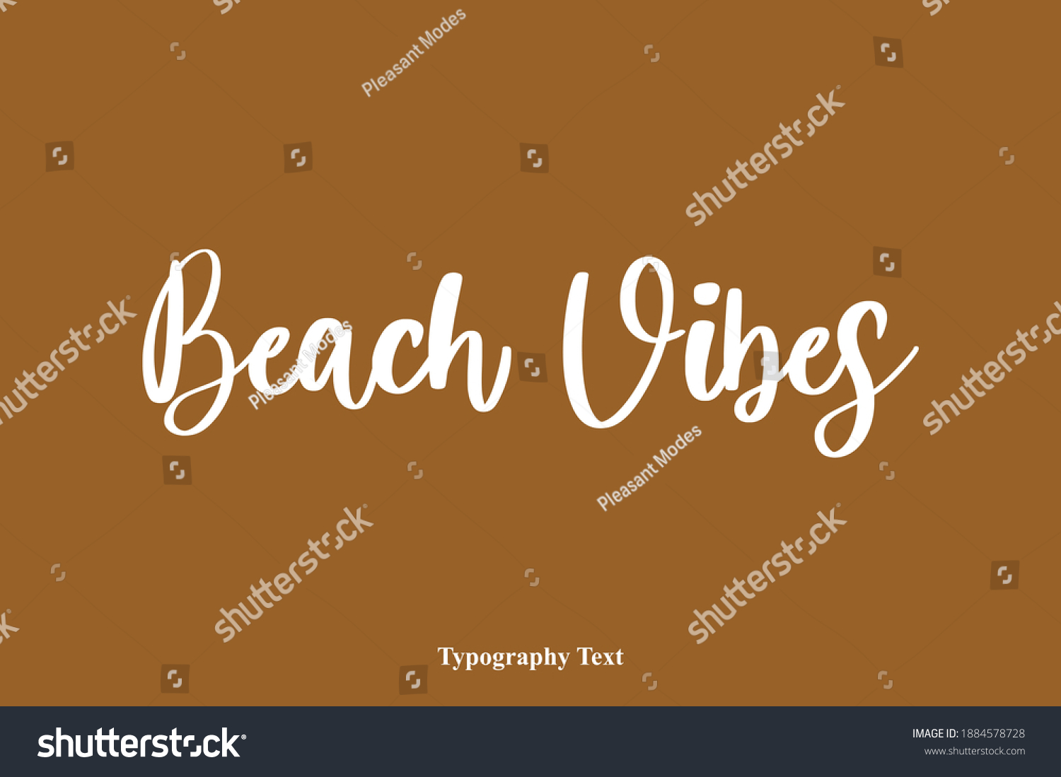 Beach Vibes Typography Typescript Text On Brown Royalty Free Stock