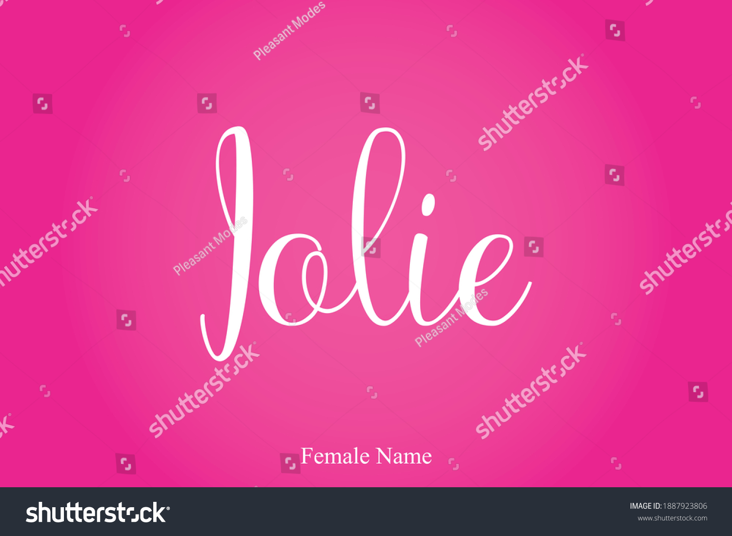 Jolie Female Name Cursive Calligraphy Text Royalty Free Stock Vector