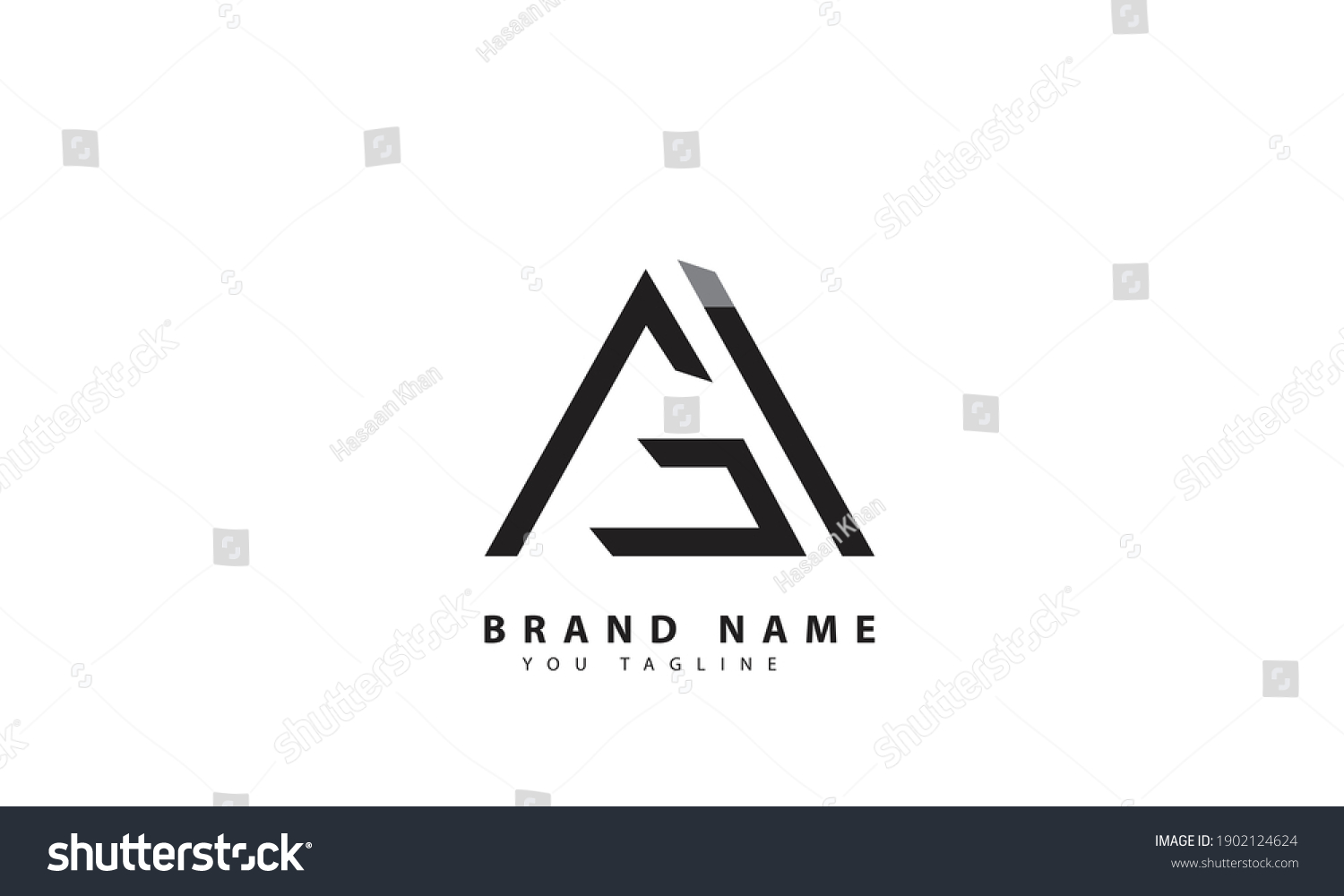 Alphabet Initial Monogram Letters Logo GA AG G Royalty Free Stock