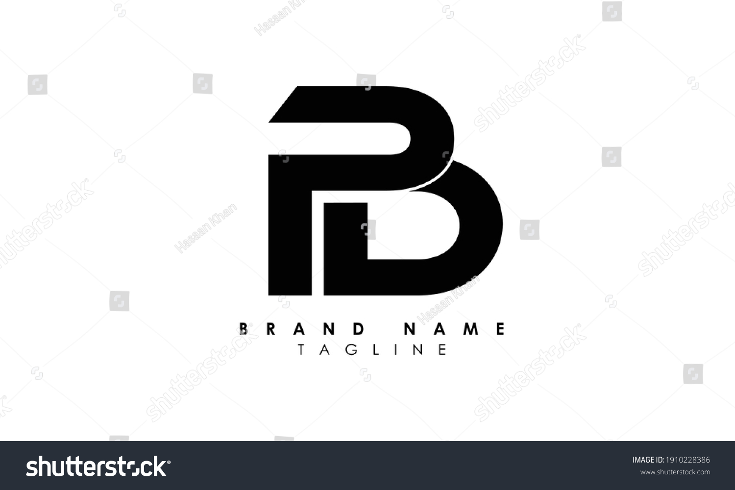 Alphabet Letters Initials Monogram Logo PD DP Royalty Free Stock