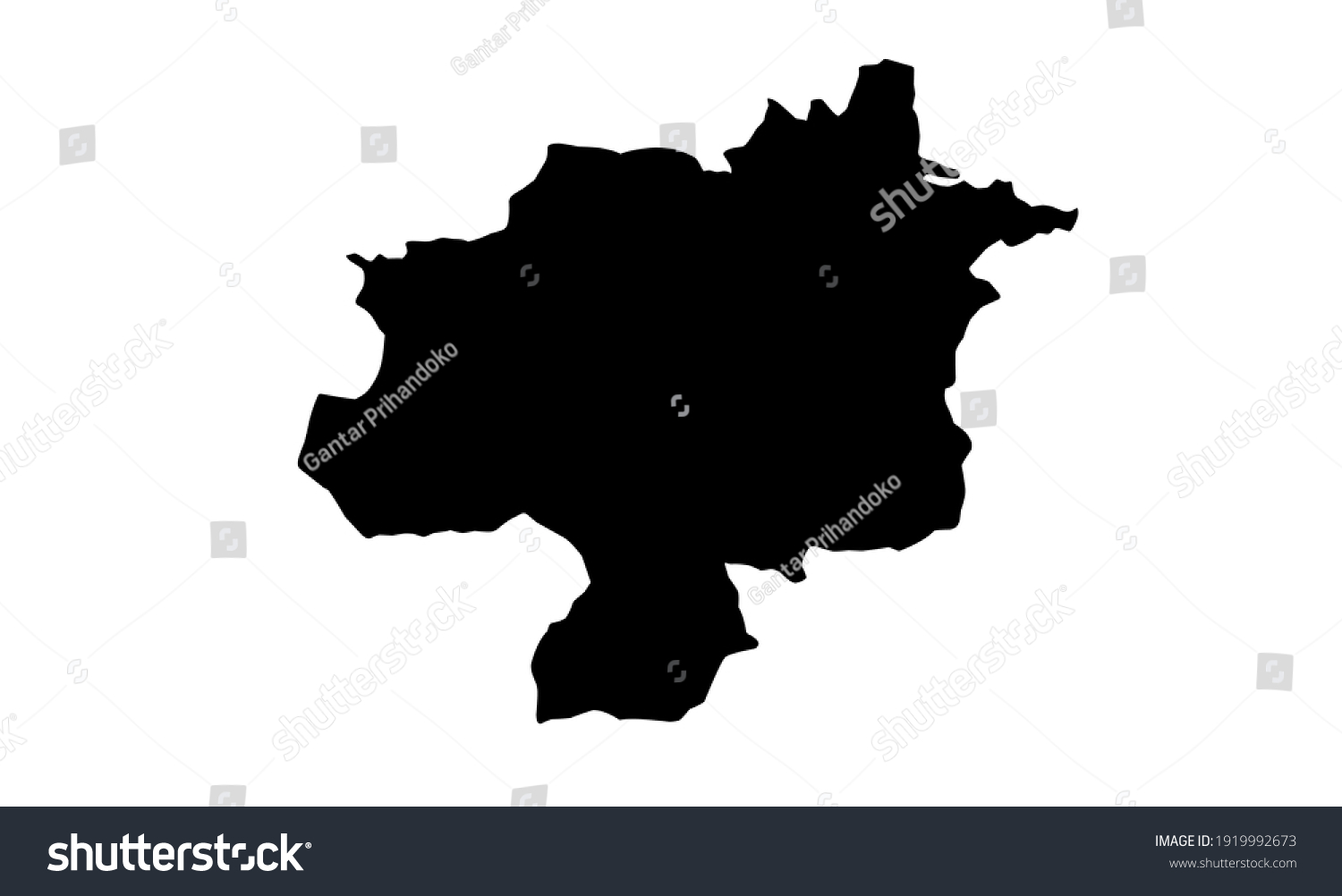 Black Silhouette Of Central Turkey Sivas City Royalty Free Stock