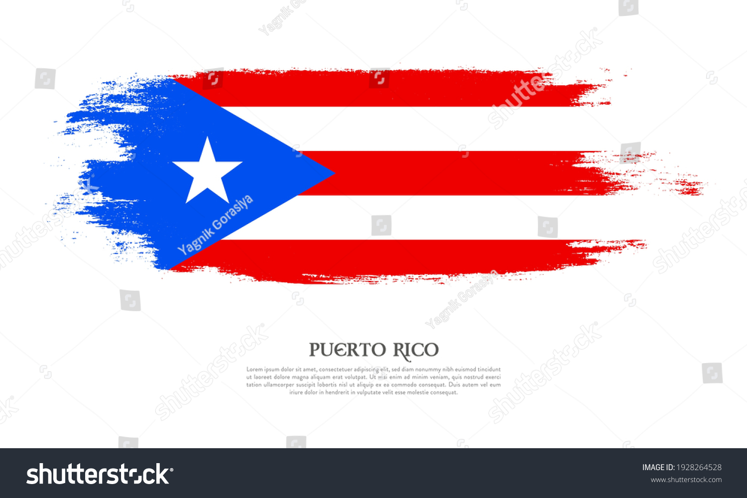 Puerto Rico Flag Brush Concept Flag Of Puerto Royalty Free Stock