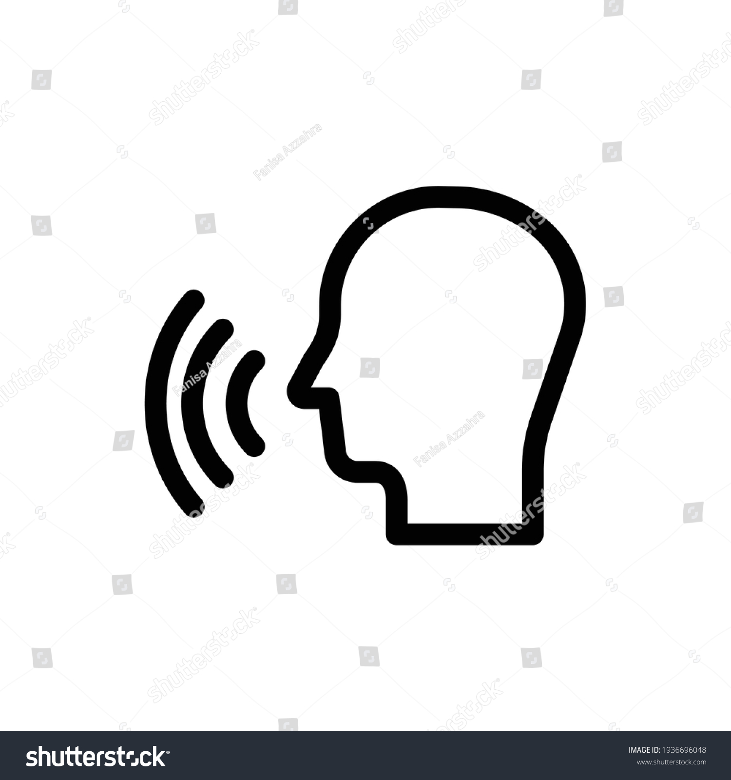 Speaking Icon Vector Talk Person Sign Or Symbol Royalty Free Stock