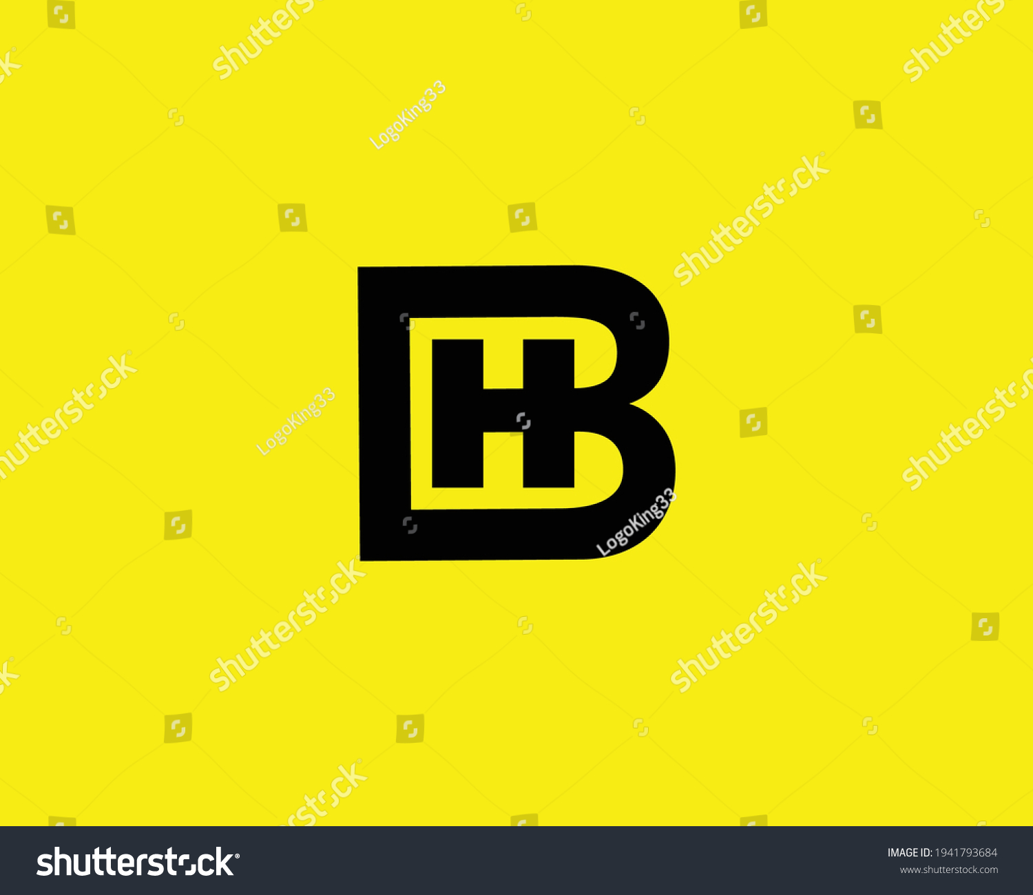 Letter Hb Logo Design Vector Template Royalty Free Stock Vector