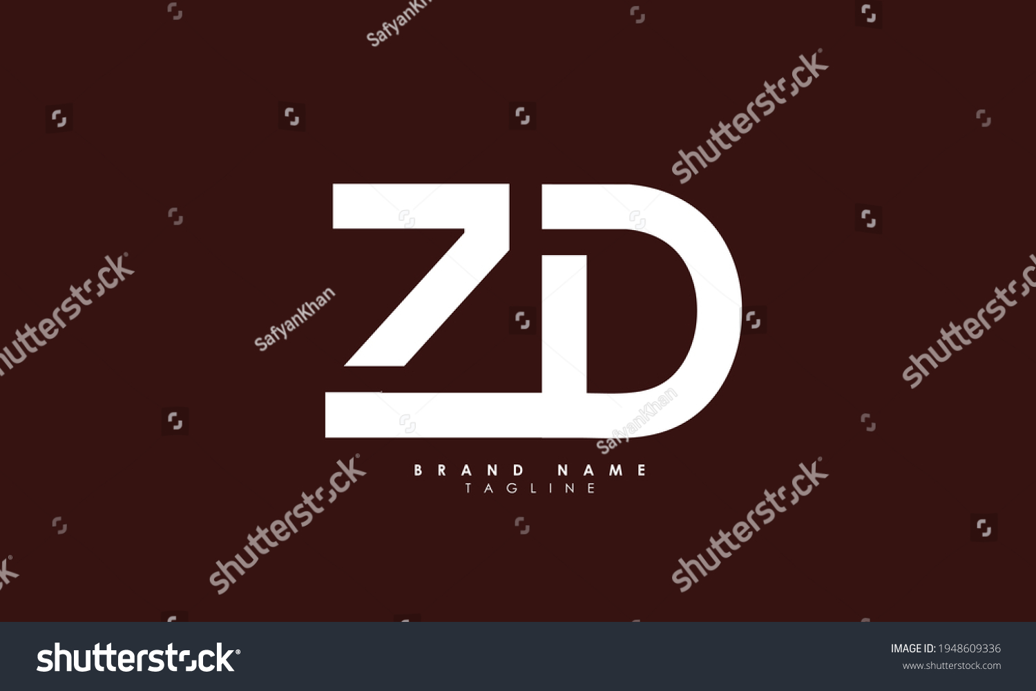 Alphabet Letters Initials Monogram Logo Zd Dz Royalty Free Stock