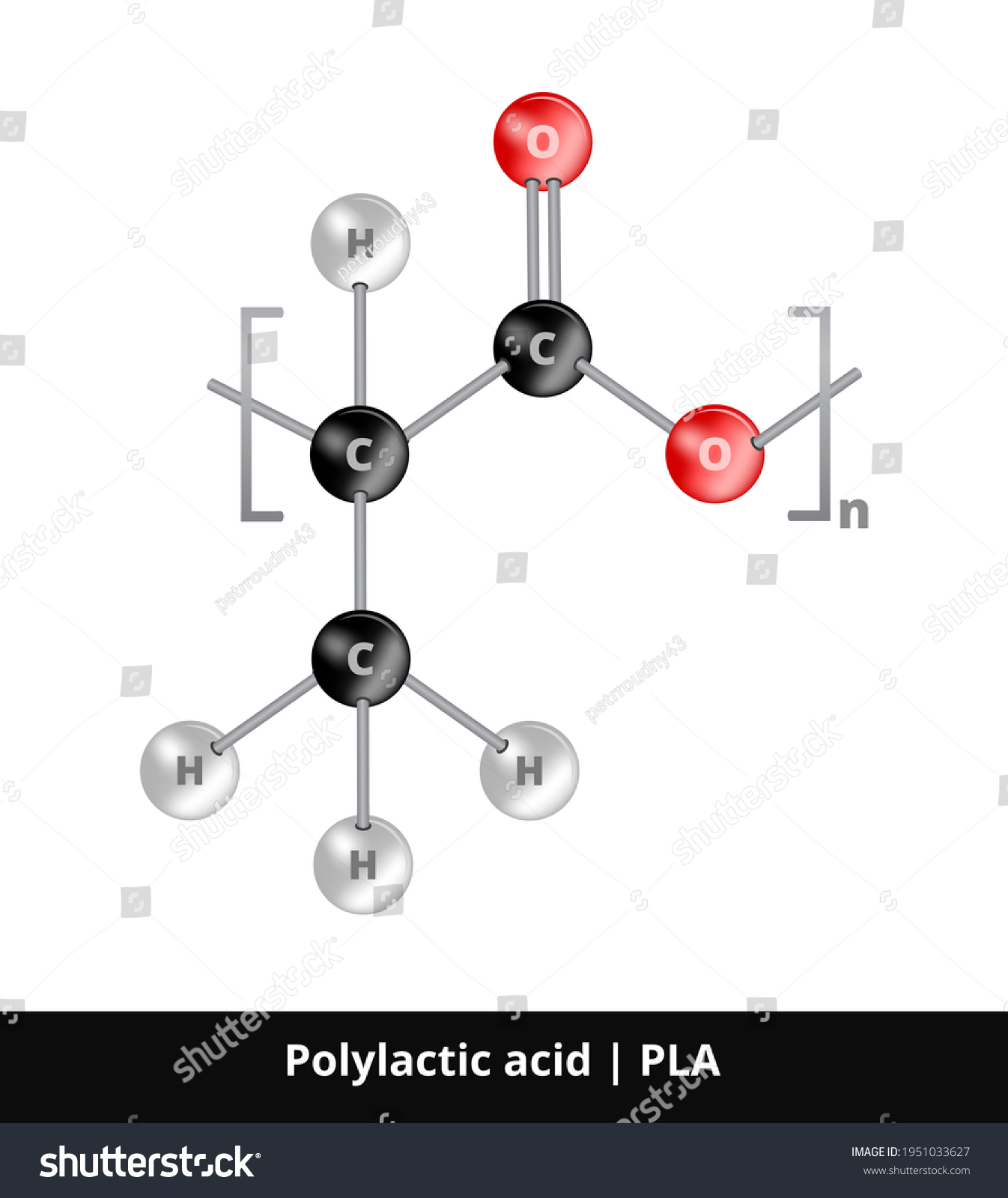 Vector Ball And Stick Model Of Thermoplastic Royalty Free Stock