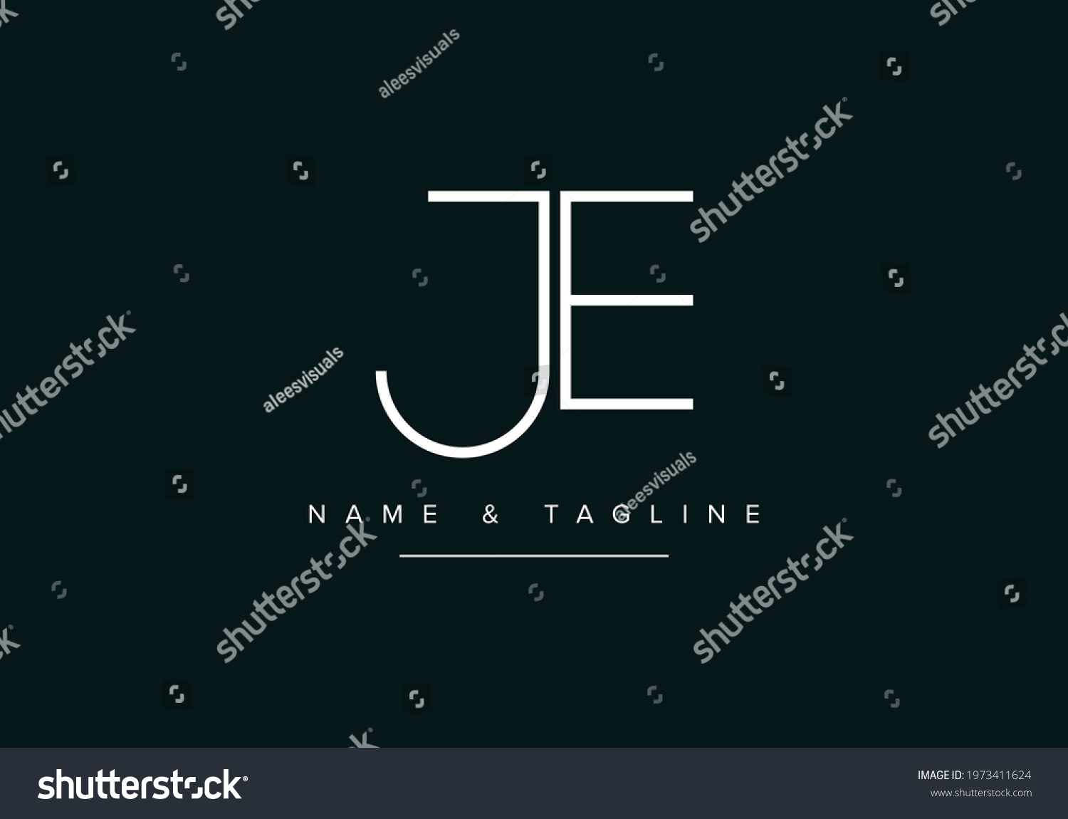 Alphabet Letters Monogram Logo JE Or EJ Royalty Free Stock Vector