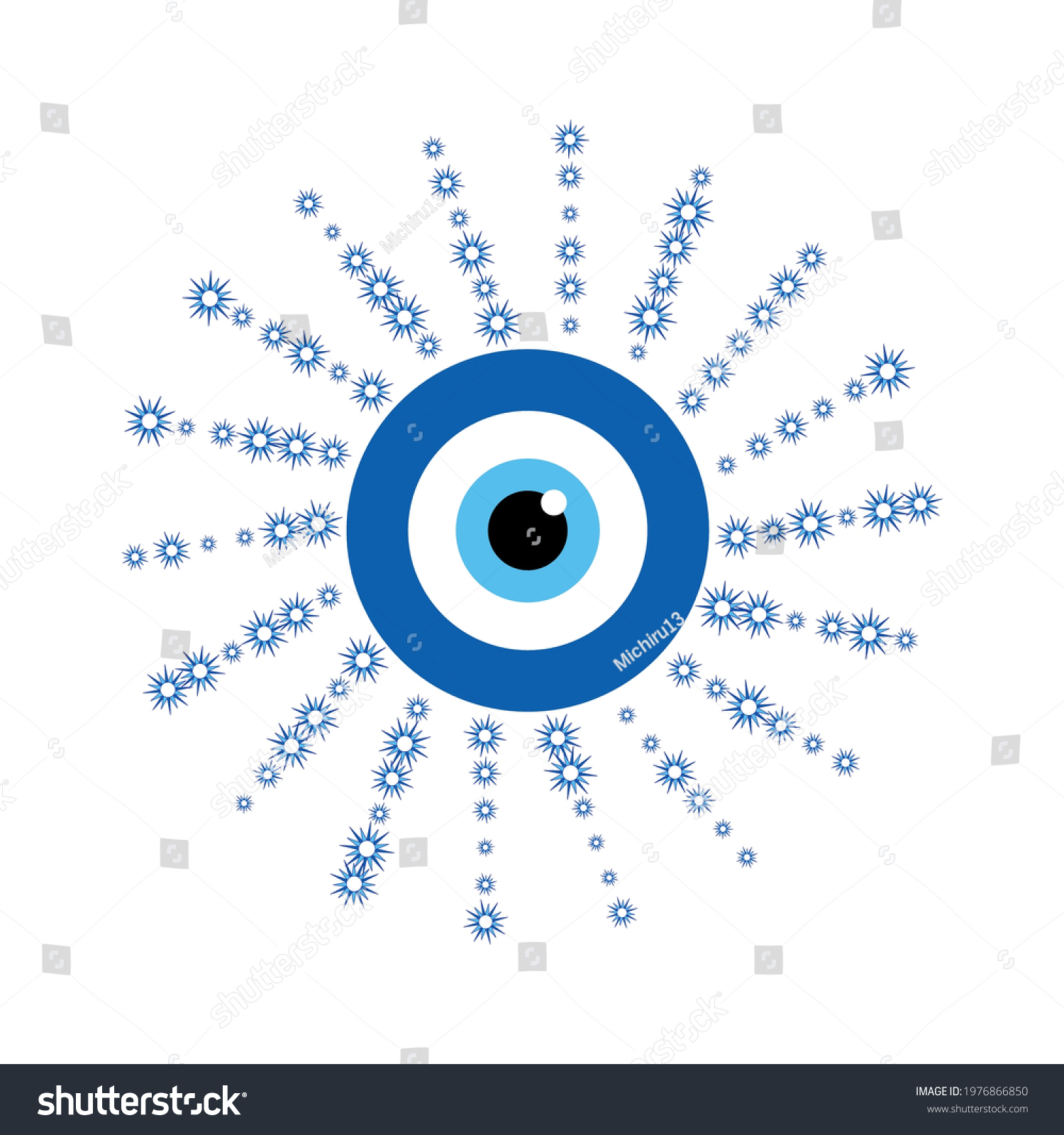 Greek Evil Eye Symbol Of Protection Glass Royalty Free Stock Vector