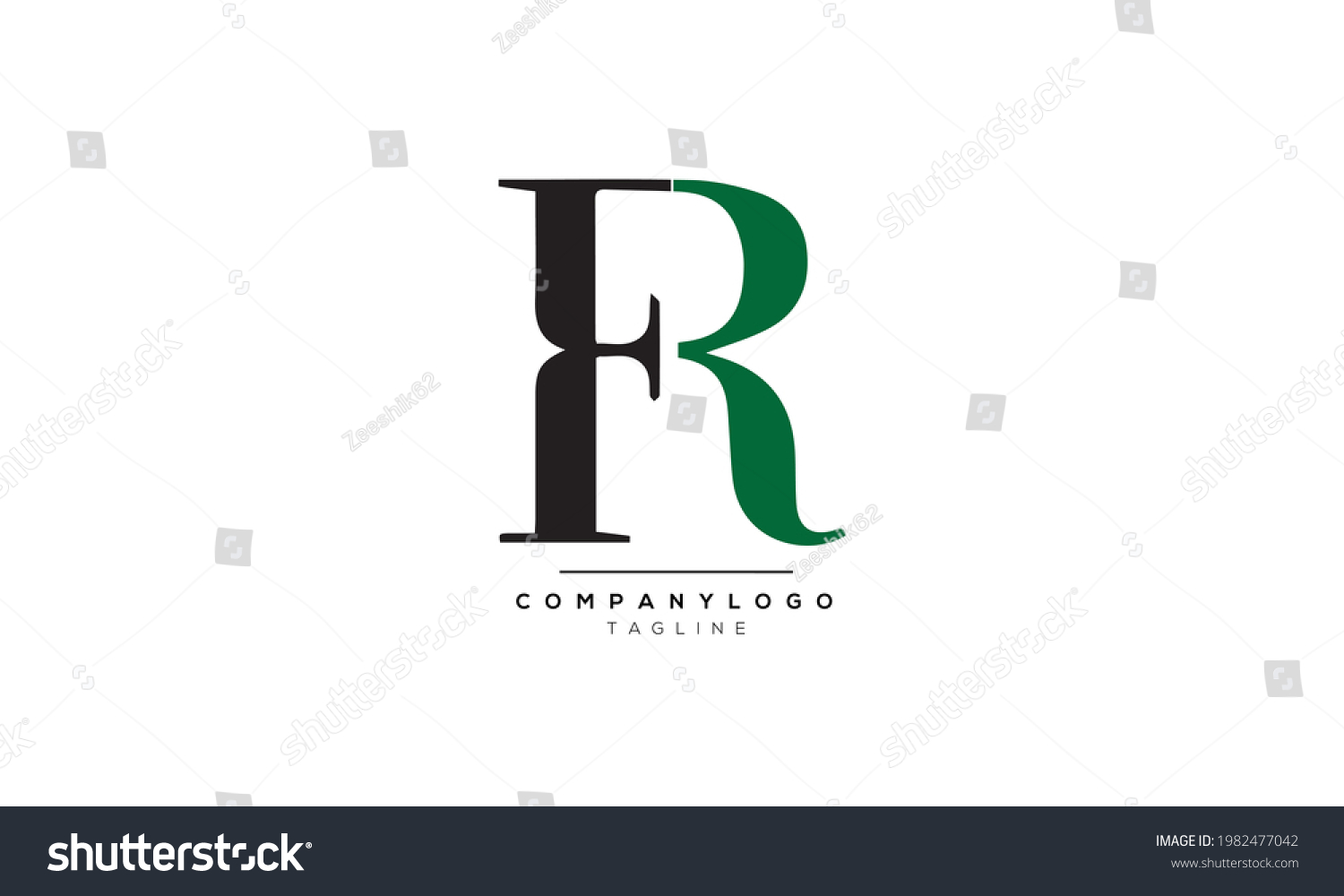 Alphabet Letters Initials Monogram Logo Fr Fr Royalty Free Stock