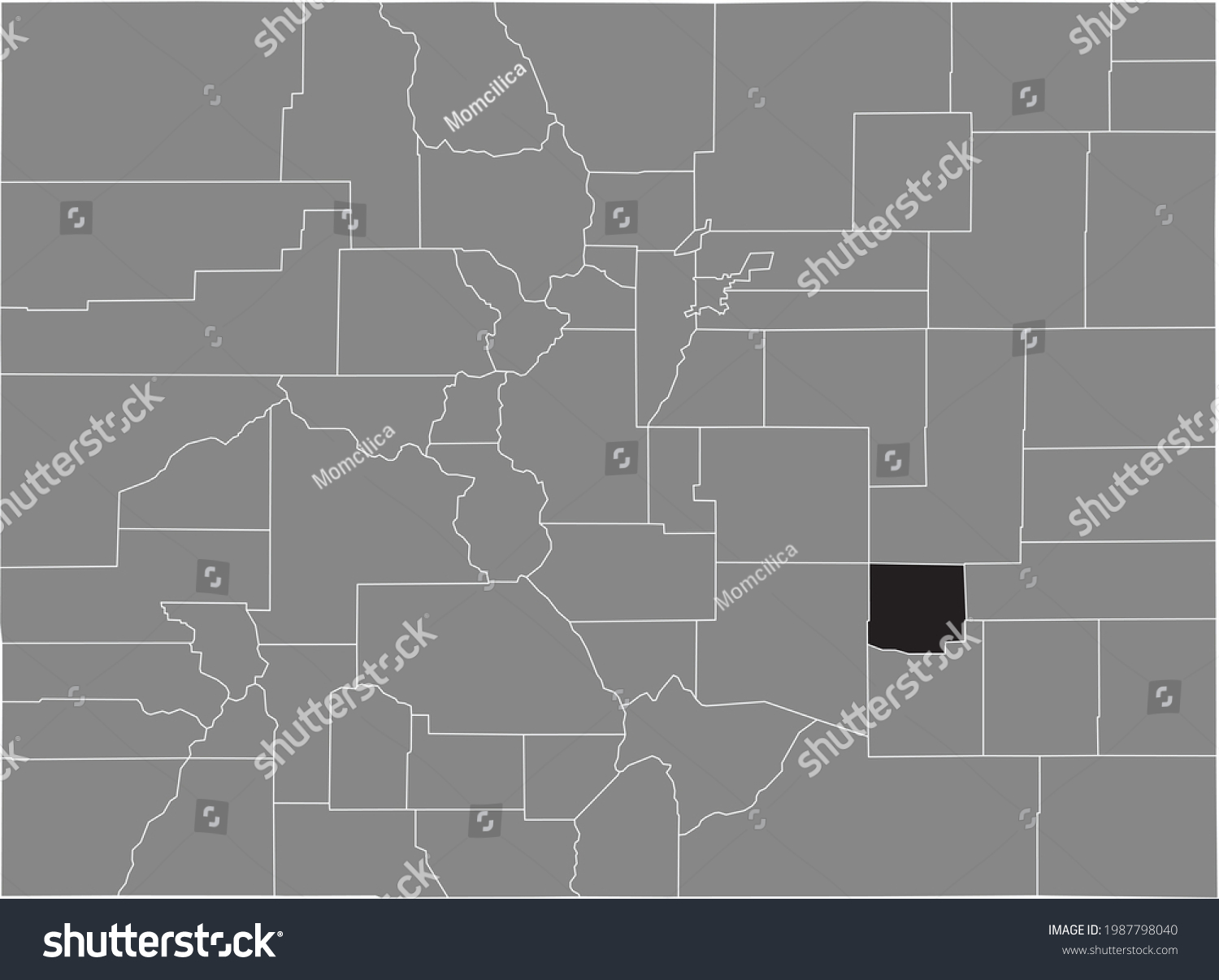 Black Highlighted Location Map Of The US Crowley Royalty Free Stock