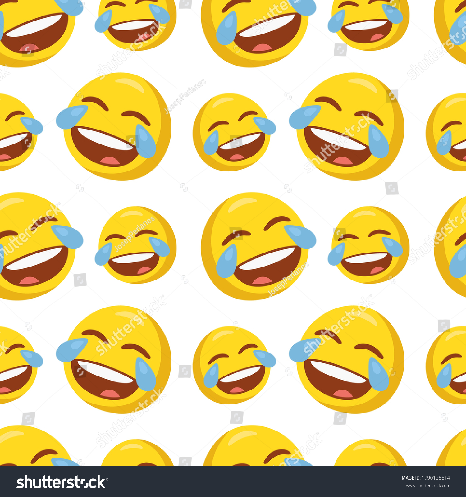 Rofl Icon Emoji Pattern Rolling On The Floor Royalty Free Stock