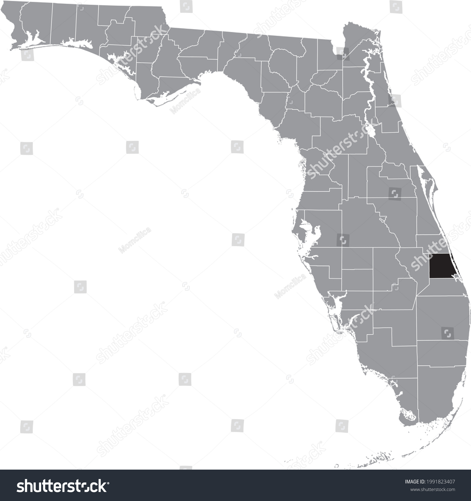 Black Highlighted Location Map Of The US St Royalty Free Stock