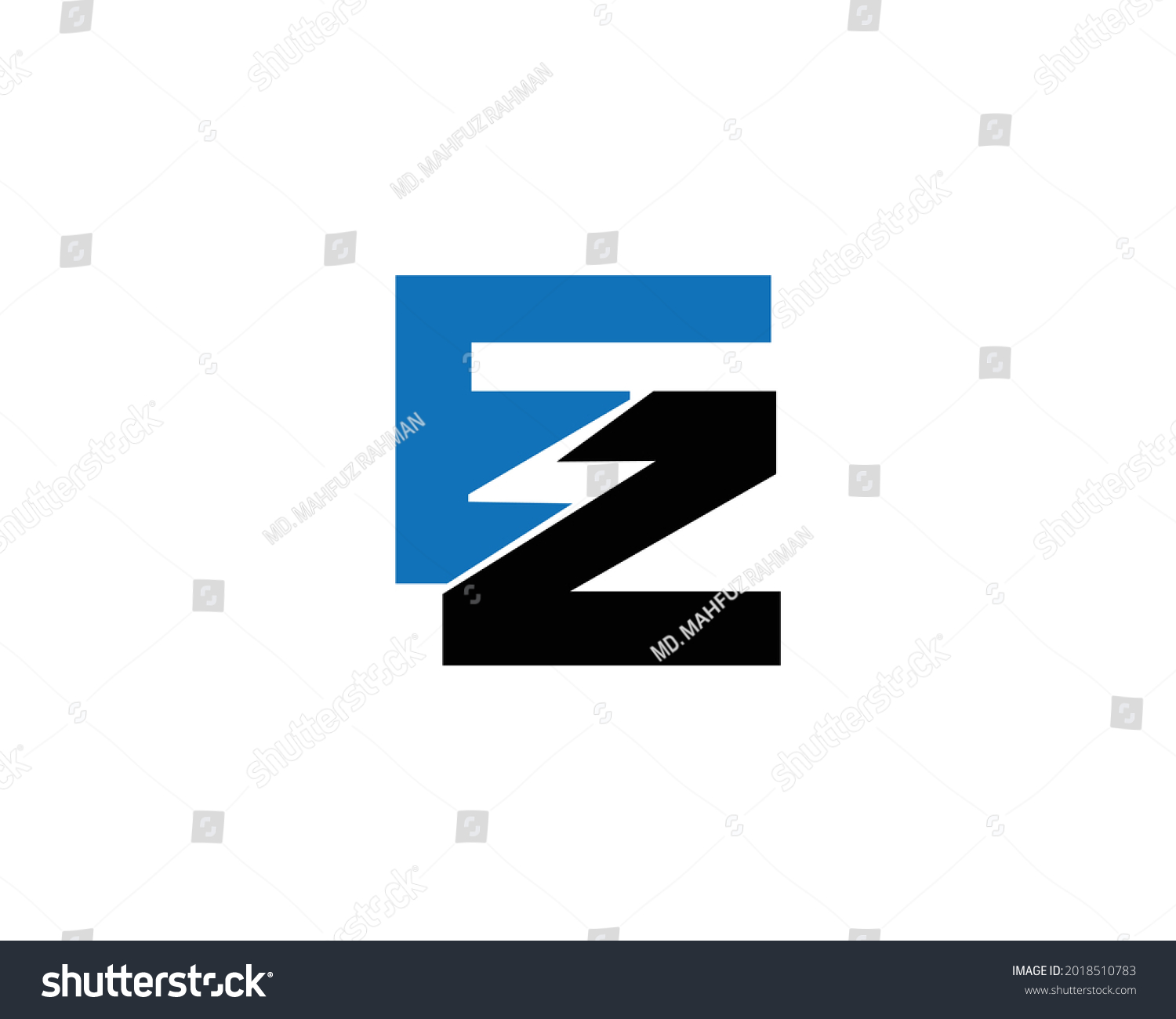 Ez Letter Logo Design Vector Template Royalty Free Stock Vector