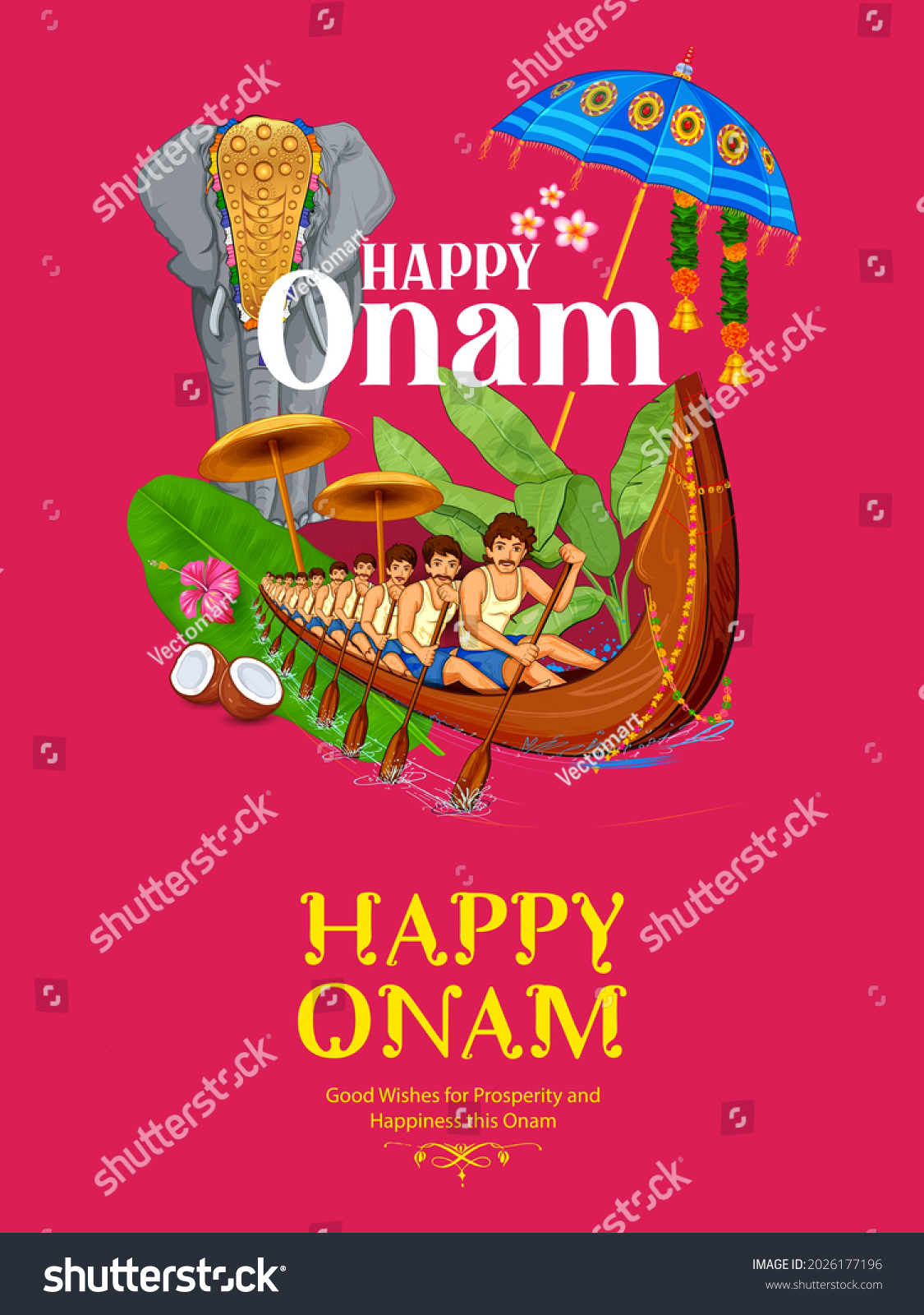 Illustration Of Snakeboat Race In Onam Royalty Free Stock Vector